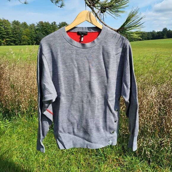 Rag & Bone Long‎ Sleeve Side-Button Merino Wool Sweater - Picture 3 of 9